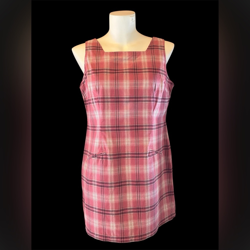 Vintage First Issue Liz Claiborne White Sleeveless Summer Dress Size 18